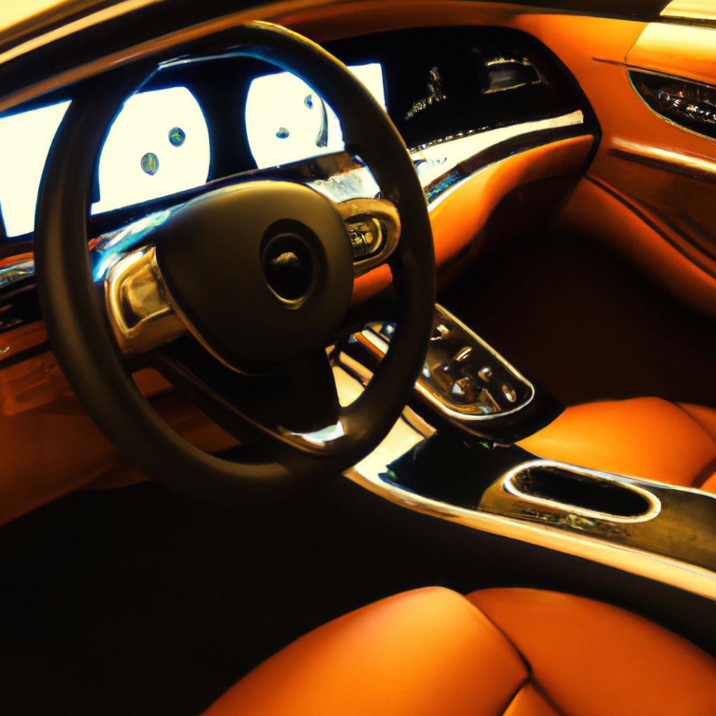Interior detalhado de carro de luxo