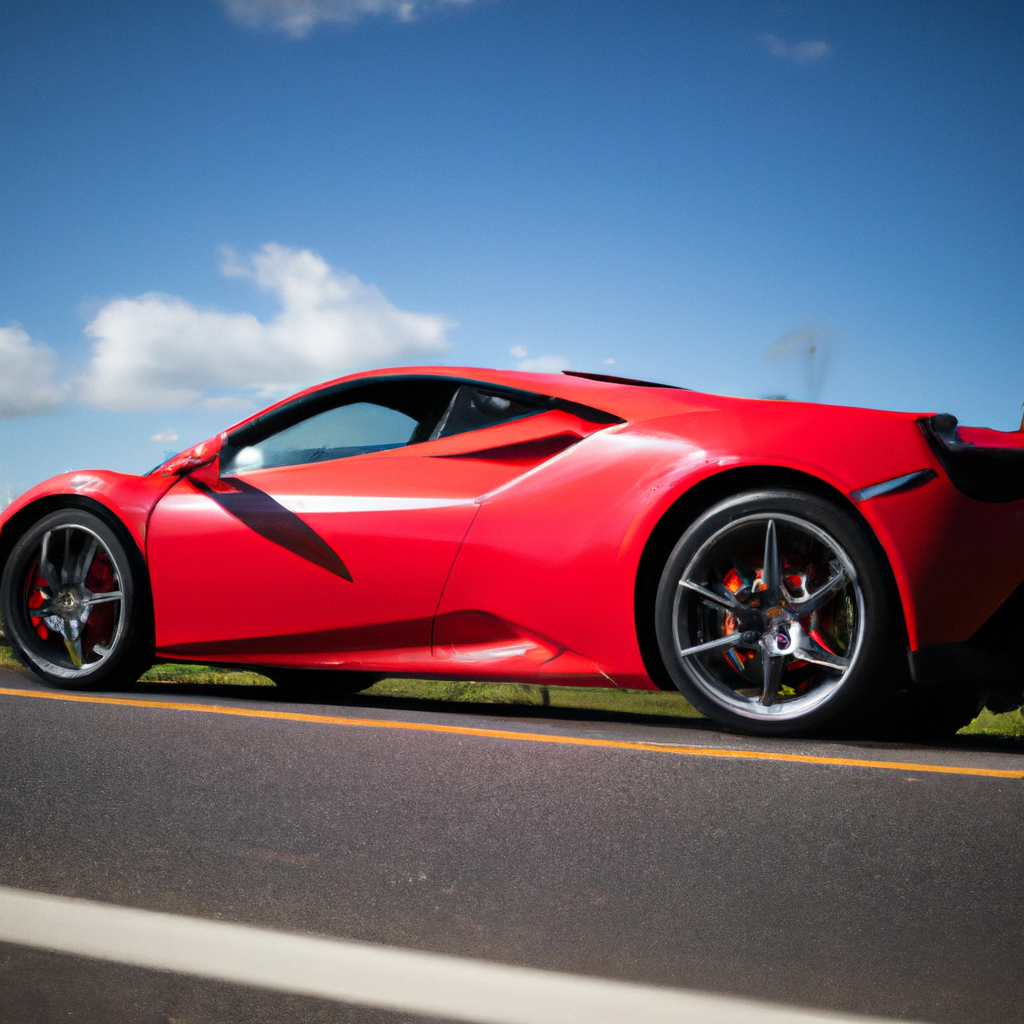 Carro esportivo de luxo vermelho